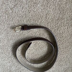 Target Brown Man Made Leather Belt with Gold Buckle